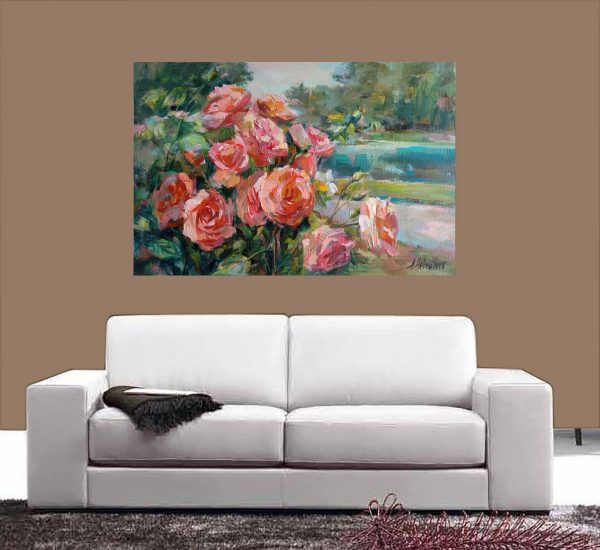 "Roses" Angelina Nedin Naturmort Painting