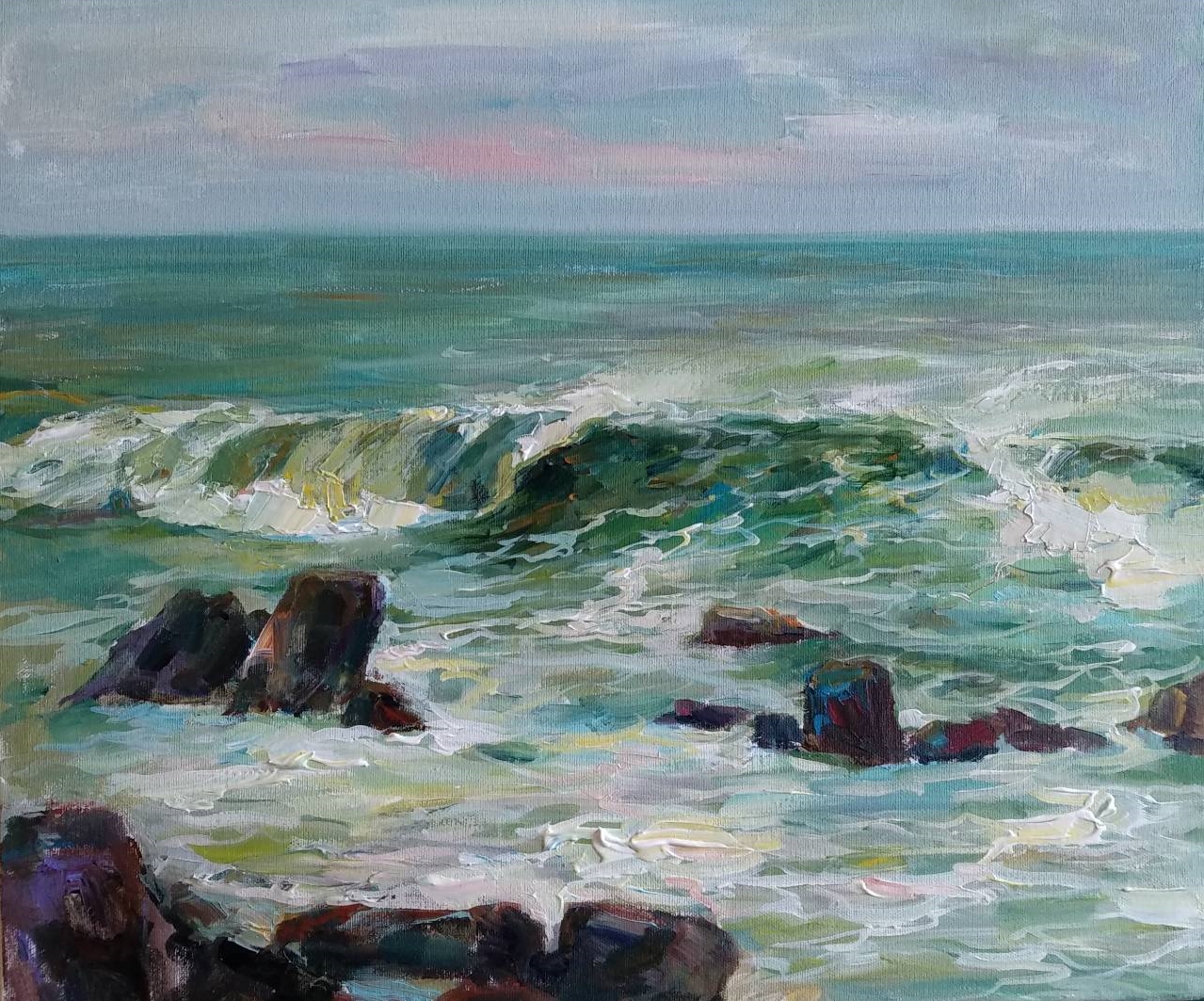 "Seascape" Painting Angelina Nedin 2018