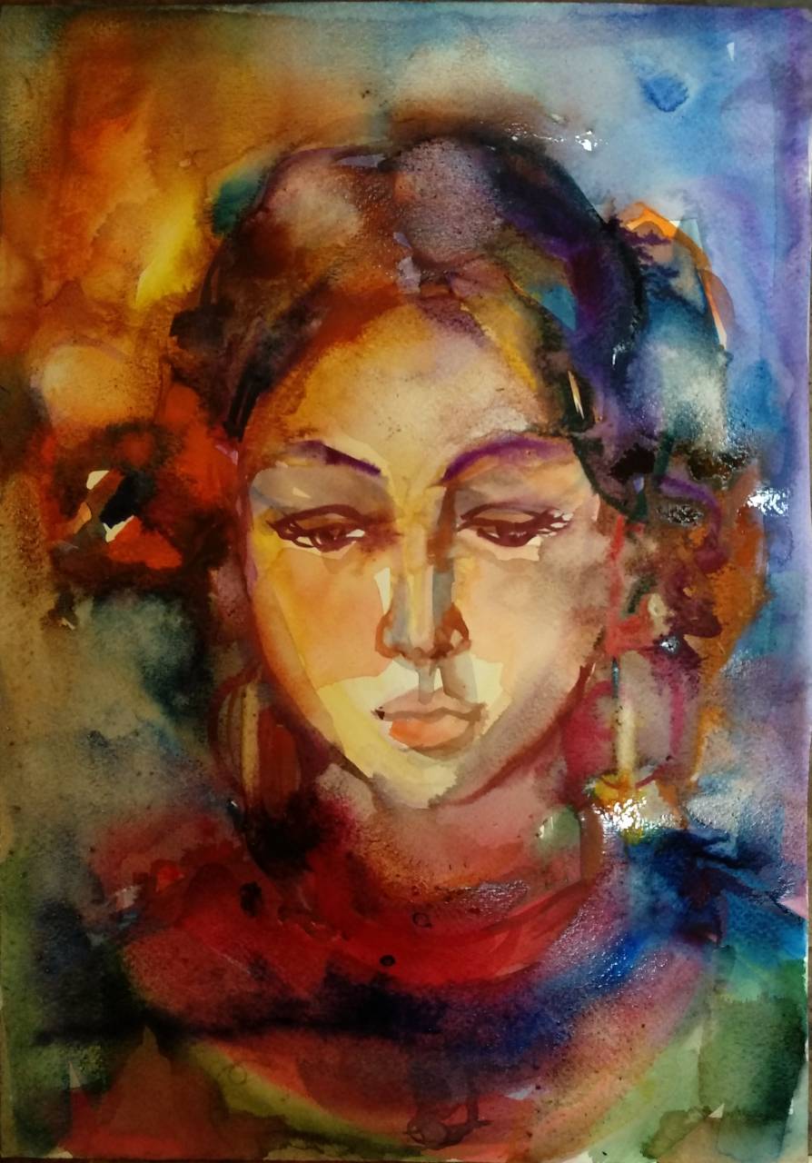 "Impression" Angelina Nedin 2018 Watercolor Painting