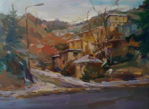 "By the Roadside" Landscape Painting Angelina Nedin 2021