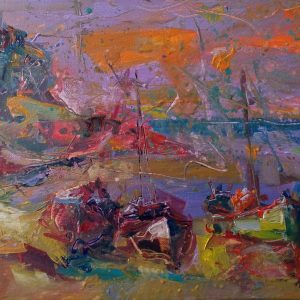 "Morning" Abstract Painting Angelina Nedin 2021