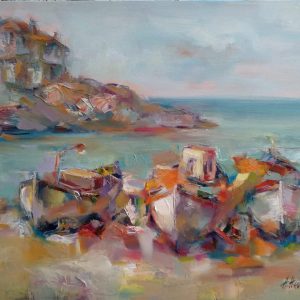 "Beach" Seascape Painting Angelina Nedin 2021