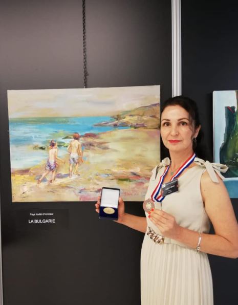 Angelina Nedin was awarded third place - a bronze medal for painting Vitel France 2021