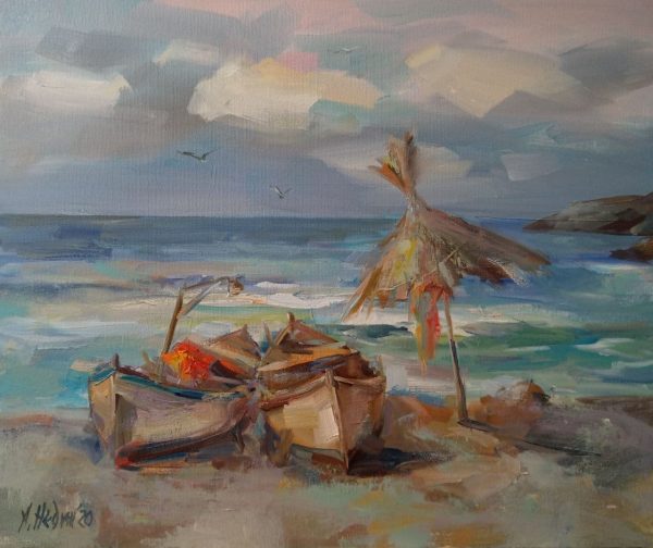"By the Coast" Painting Landscape Angelina Nedin 2020