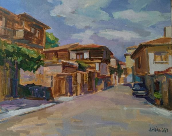 Summer in Sozopol" Landscape Painting by Angelina Nedin 2021