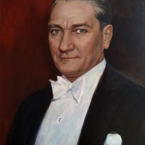 "Kemal Ataturk" Portrait Painting Angelina Nedin 2022