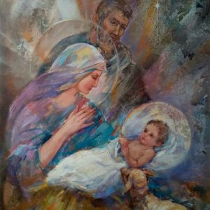 "Nativity" Angelina Nedin Figurative Painting 2023