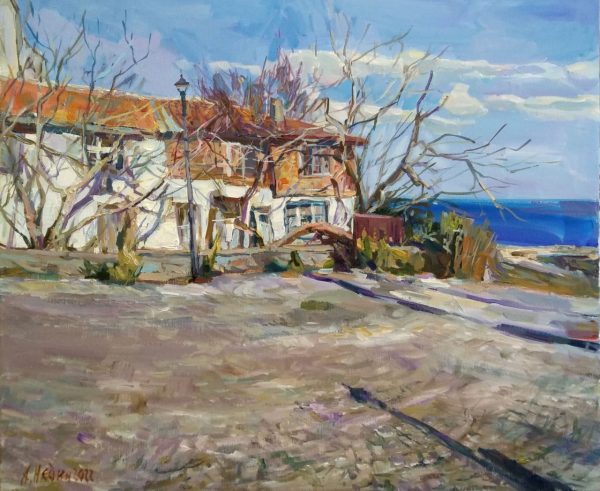 "Sozopol-Old Town" Sea Landscape Painting Angelina Nedin 2022